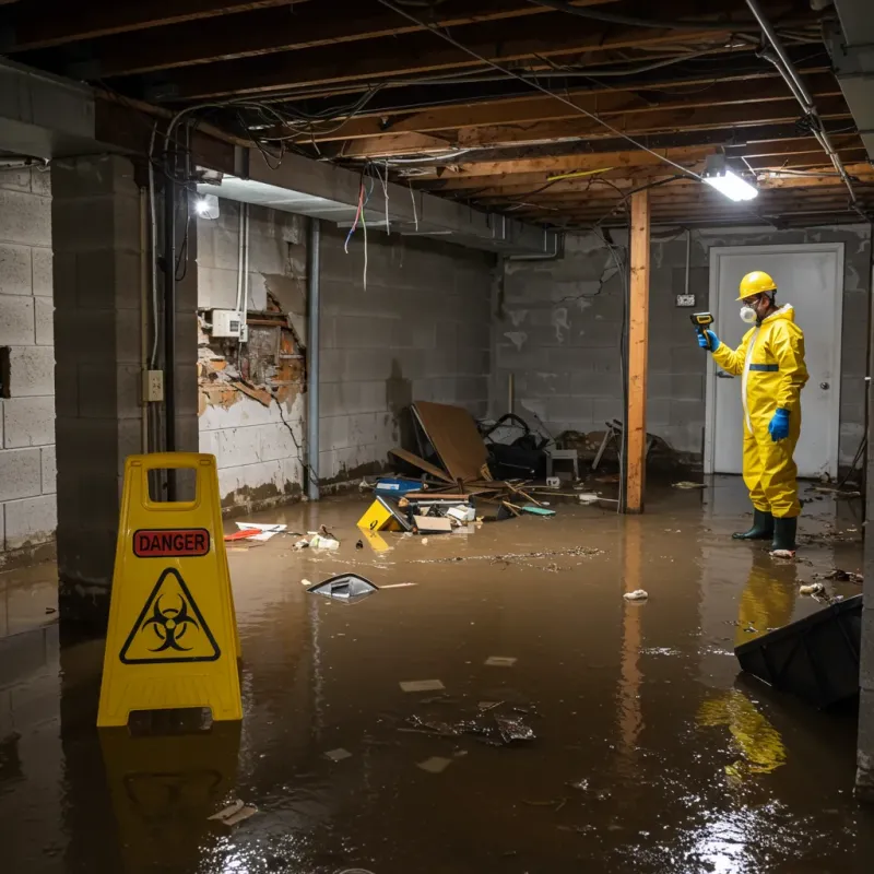 Flooded Basement Electrical Hazard in Olympia, WA Property